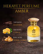 عطر حكاية عنبر او دي بارفان 100 مل – عطر للجنسين بعبير الجلود والحمضيات والأخشاب والعنبر | عطر فاخر يدوم طويلاً