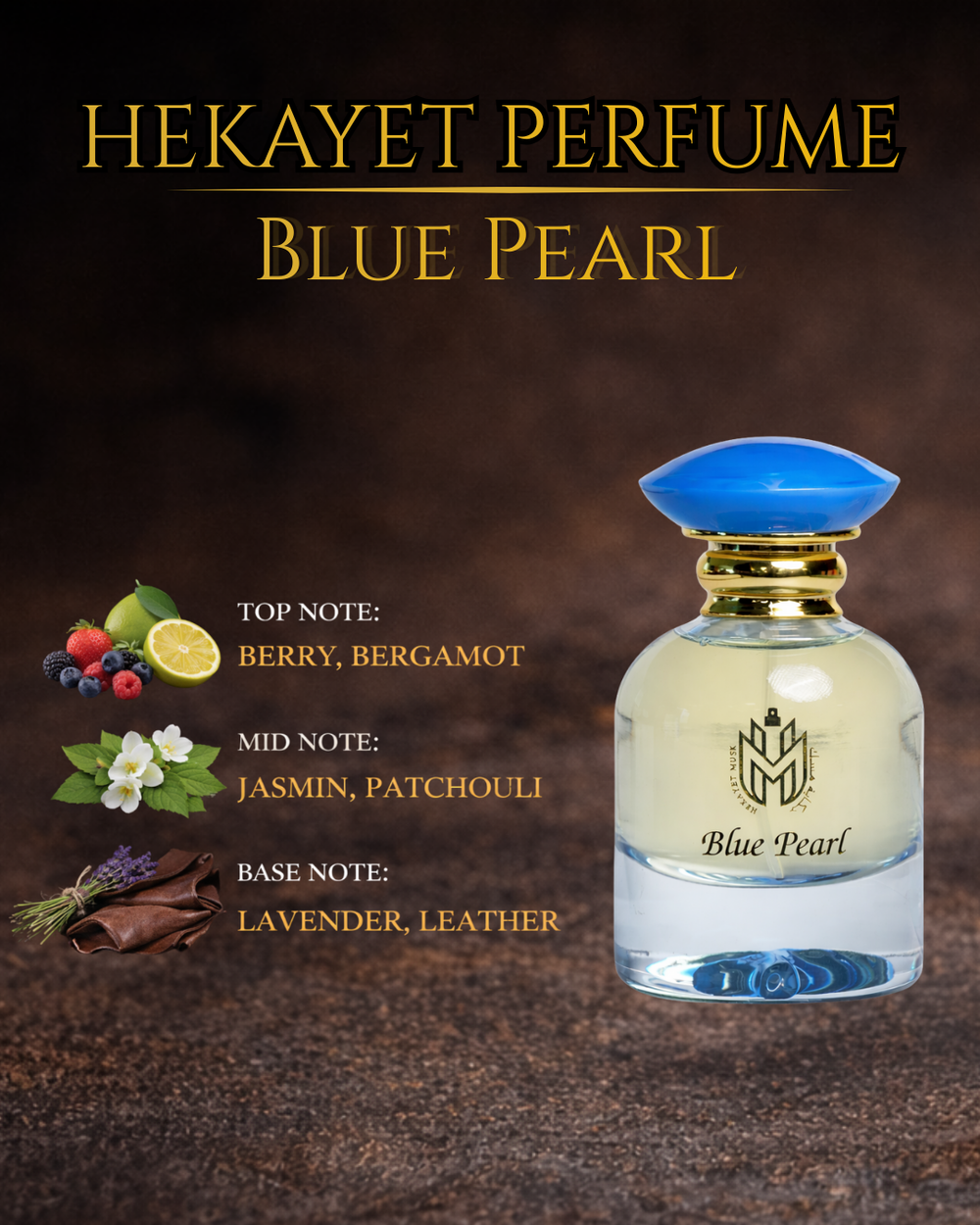 عطر حكاية بلو بيرل أو دو بارفان 100 مل – عطر فاخر للرجال والنساء برائحة التوت والبرغموت والياسمين والجلد | عطر يدوم طويلاً