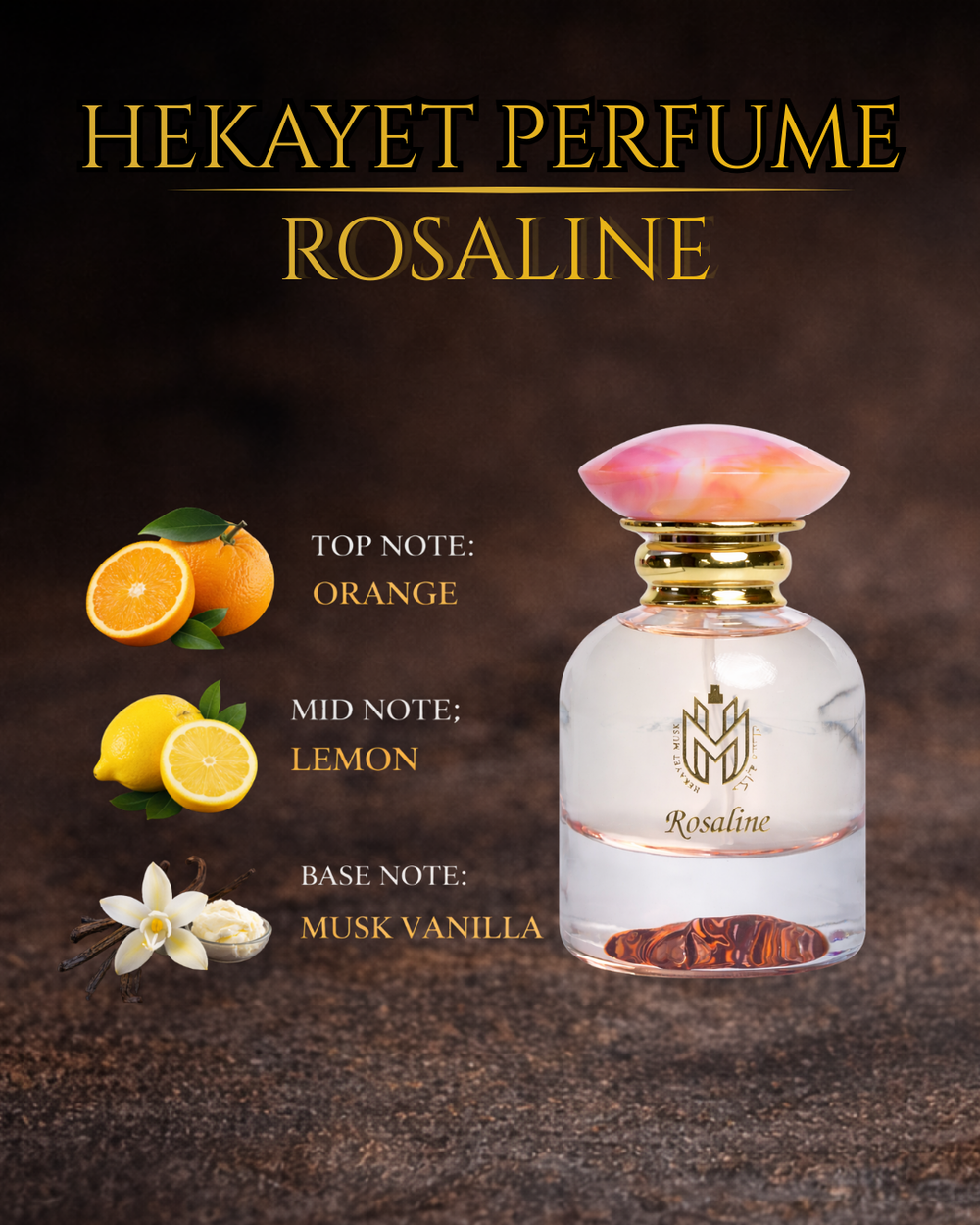 عطر حكاية روزالين او دو بارفان 100 مل – عطر حمضي مسك فانيليا للجنسين | عطر فاخر منعش يدوم طويلاً